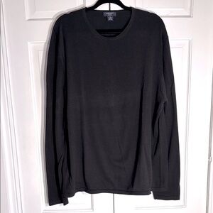Men's Brooks Brothers Sport Black lightweight Cotton Sweater Size XL